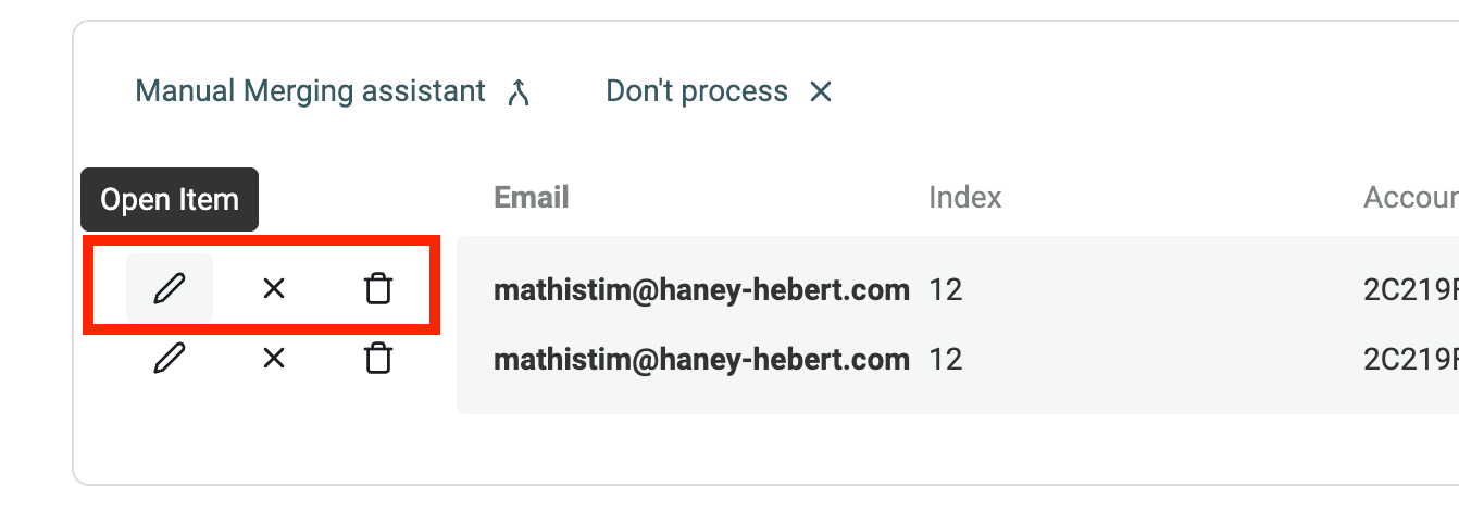 Edit and delete buttons