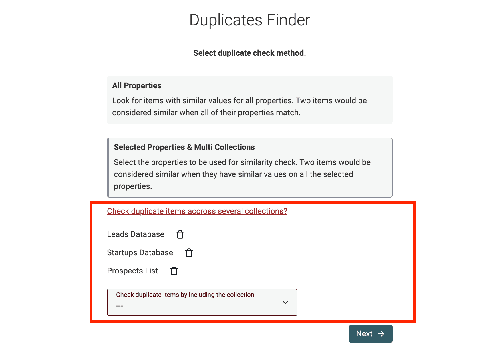 Multiple List Deduplication
