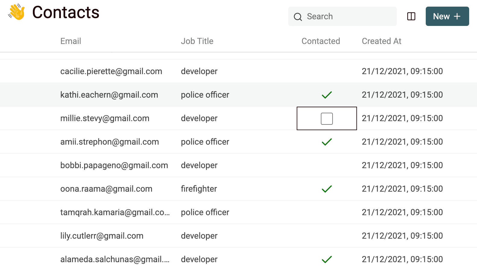 Checkbox in Data Table