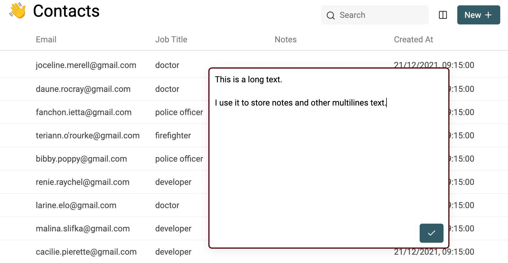 Long Text edit in Data Table