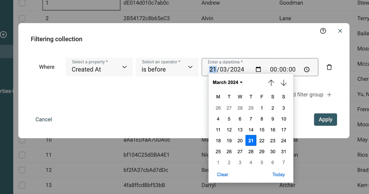DateTime absolute filtering