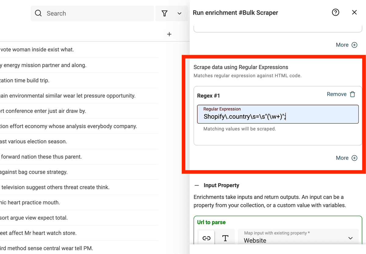 Bulk Scrape with Regular Expressions