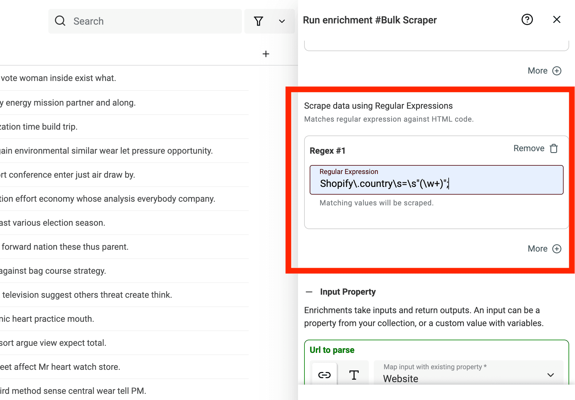 Bulk Scrape with Regular Expressions