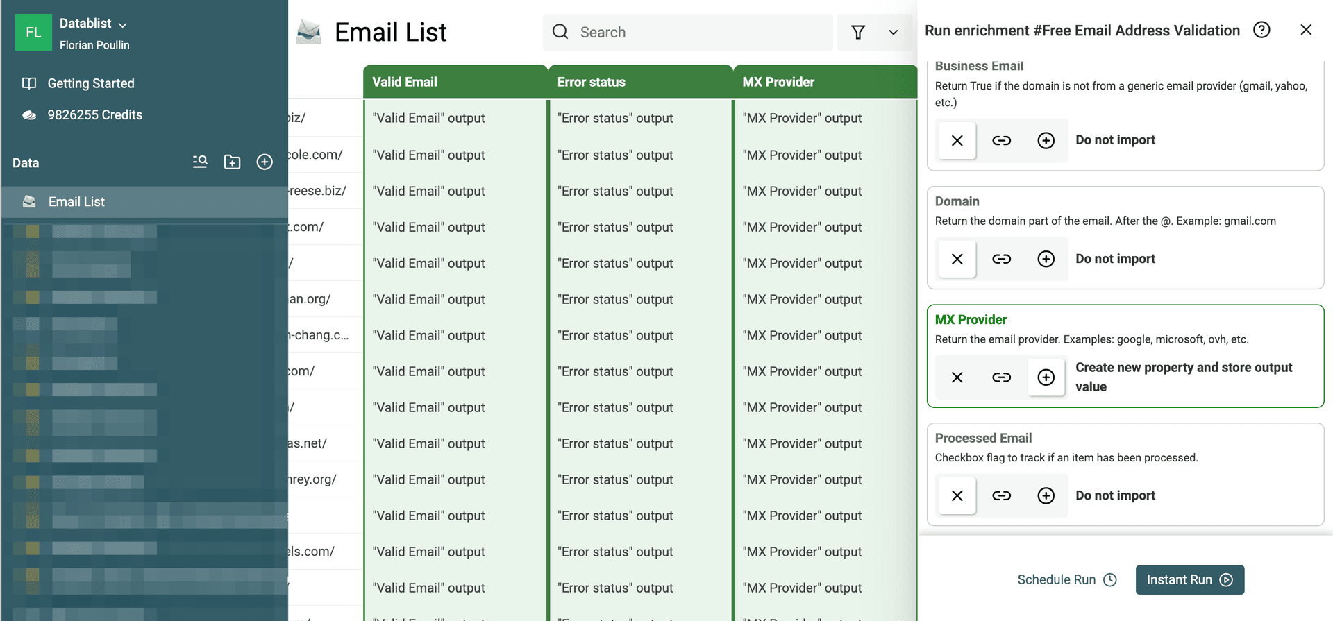 Map your email property