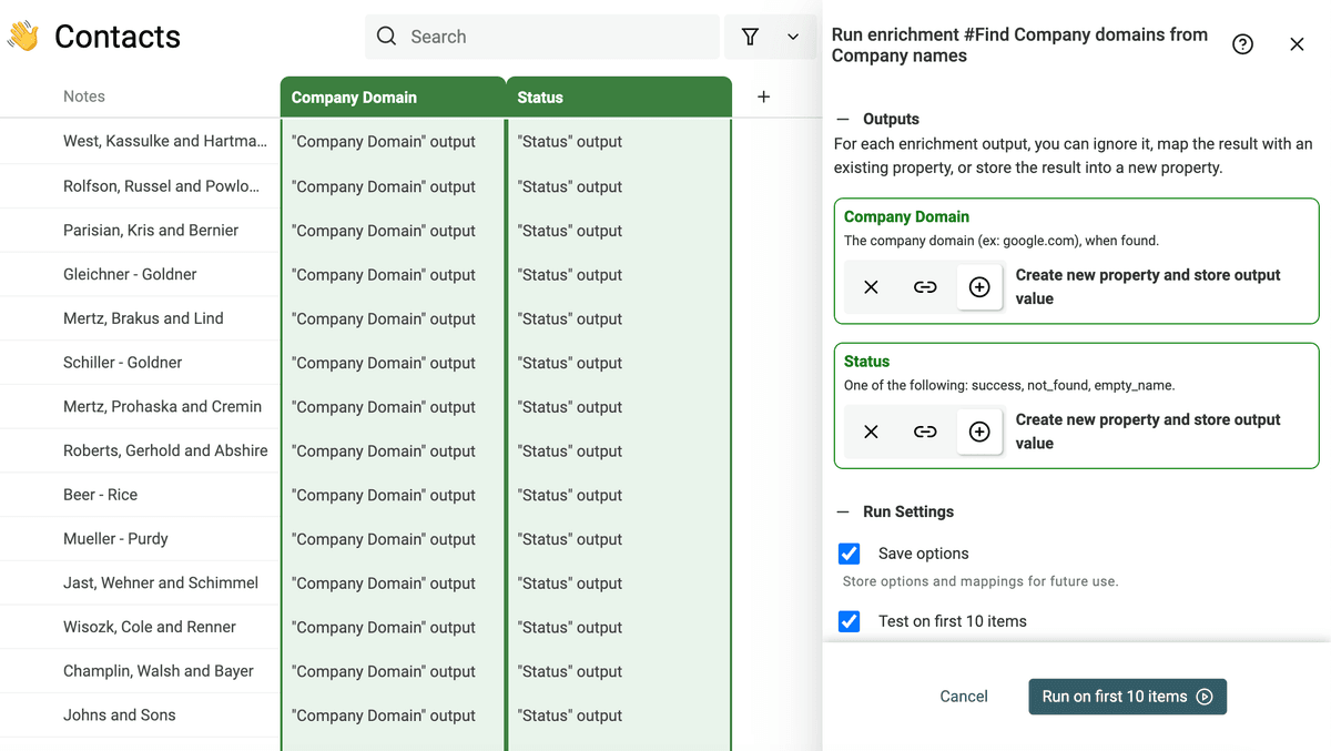 Find Company domains from Company names