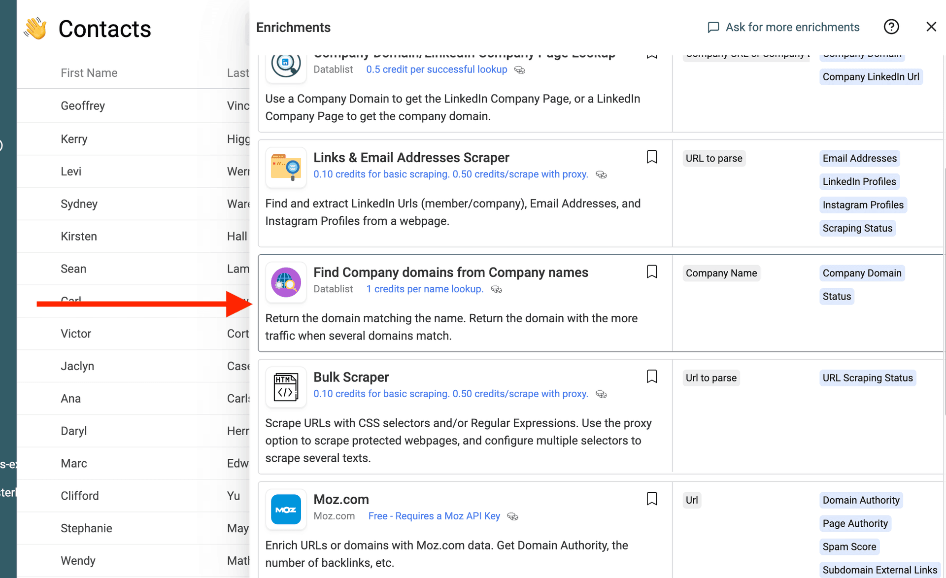Find Company domains from Company names