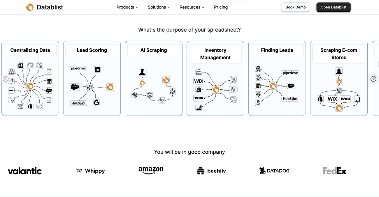 Datablist offers multiple AI scrapers
