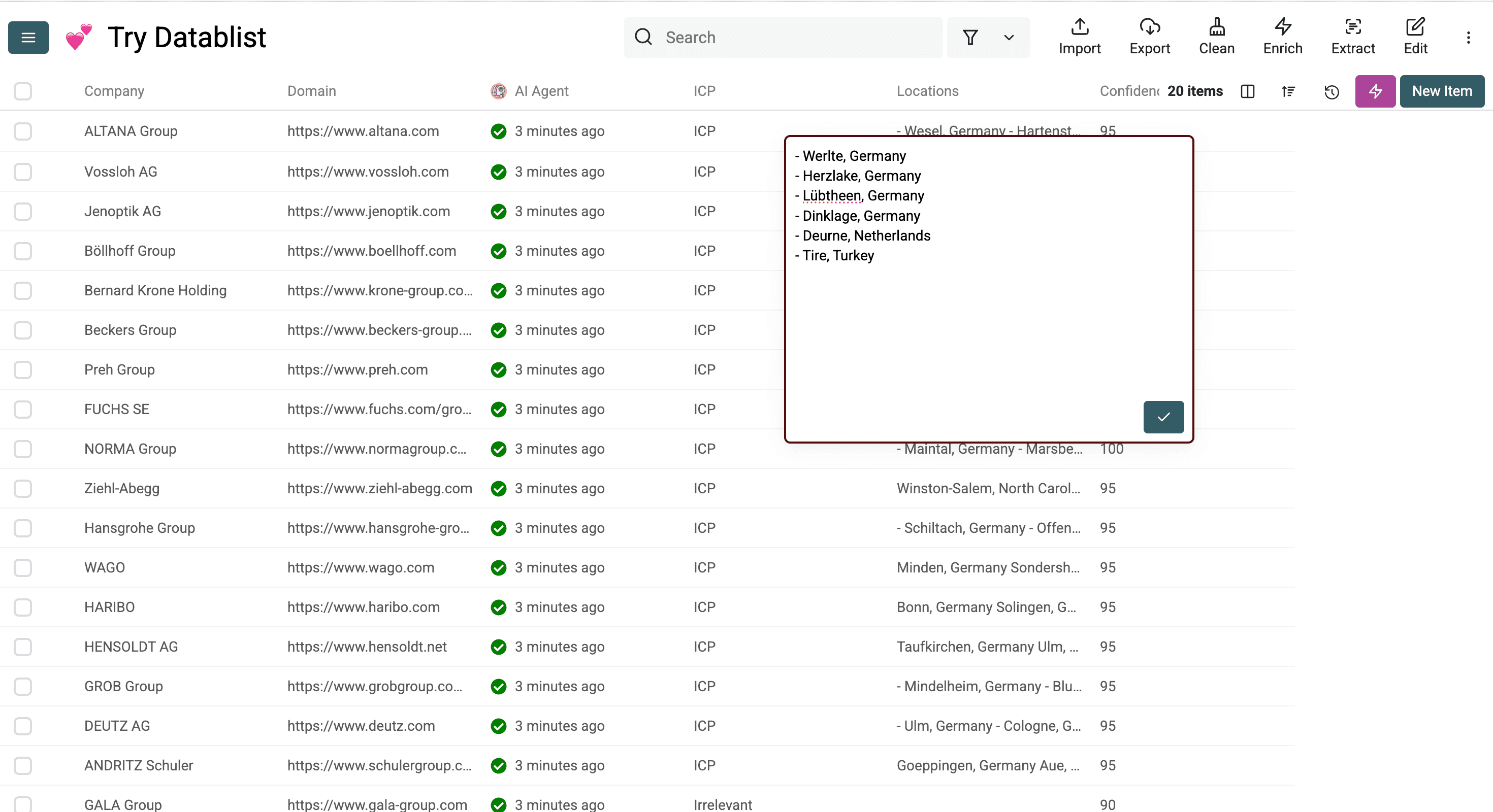 Results of Datablist’s AI Research Agent