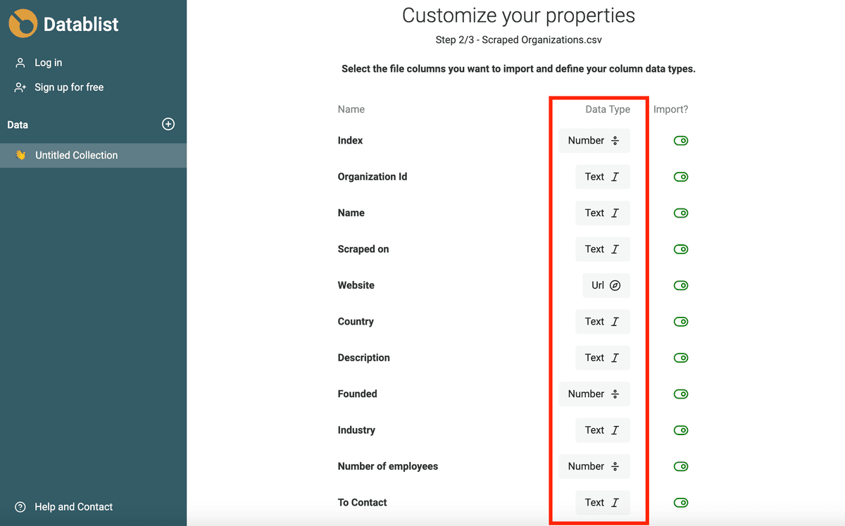 Type auto detection