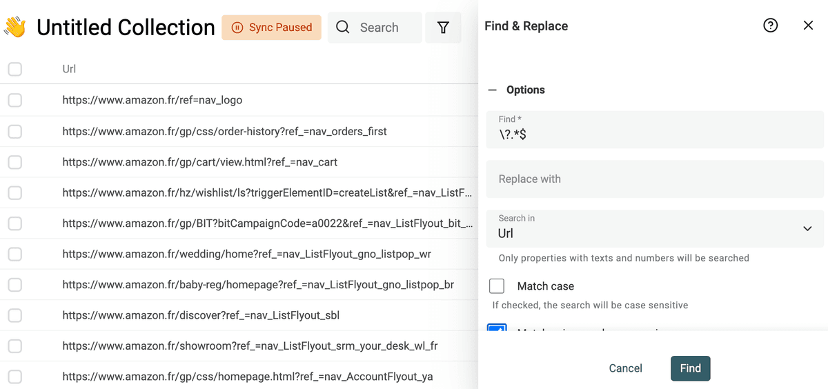 Regular Expression to remove query parameters