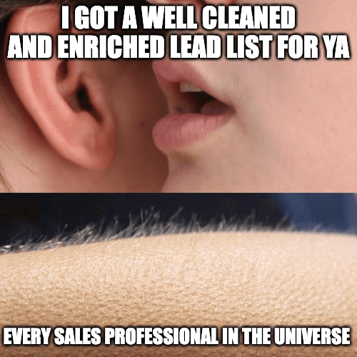 How sales people react to proper lead list.
