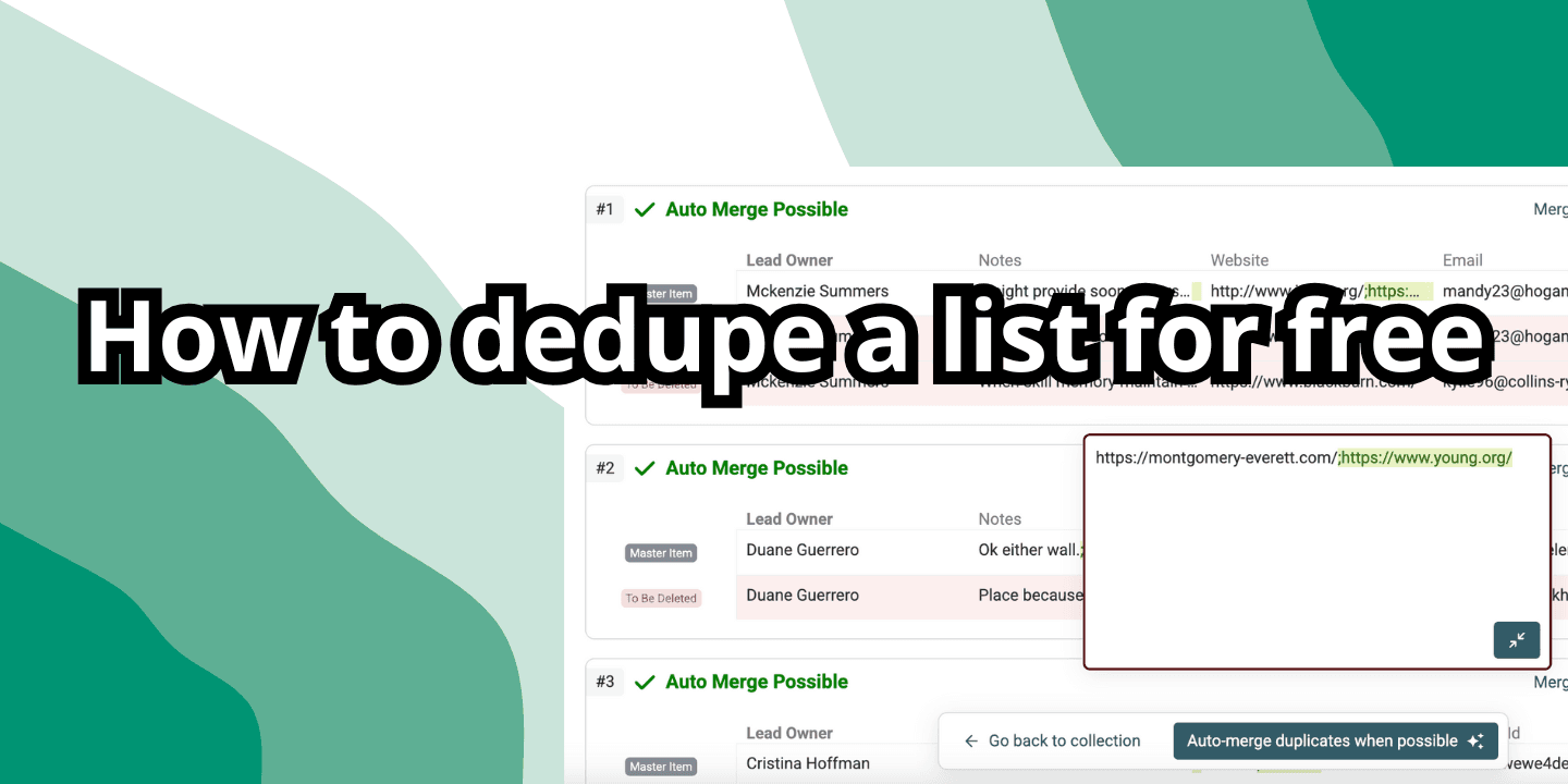 Elimine duplicados de su lista online, gratis y fácil