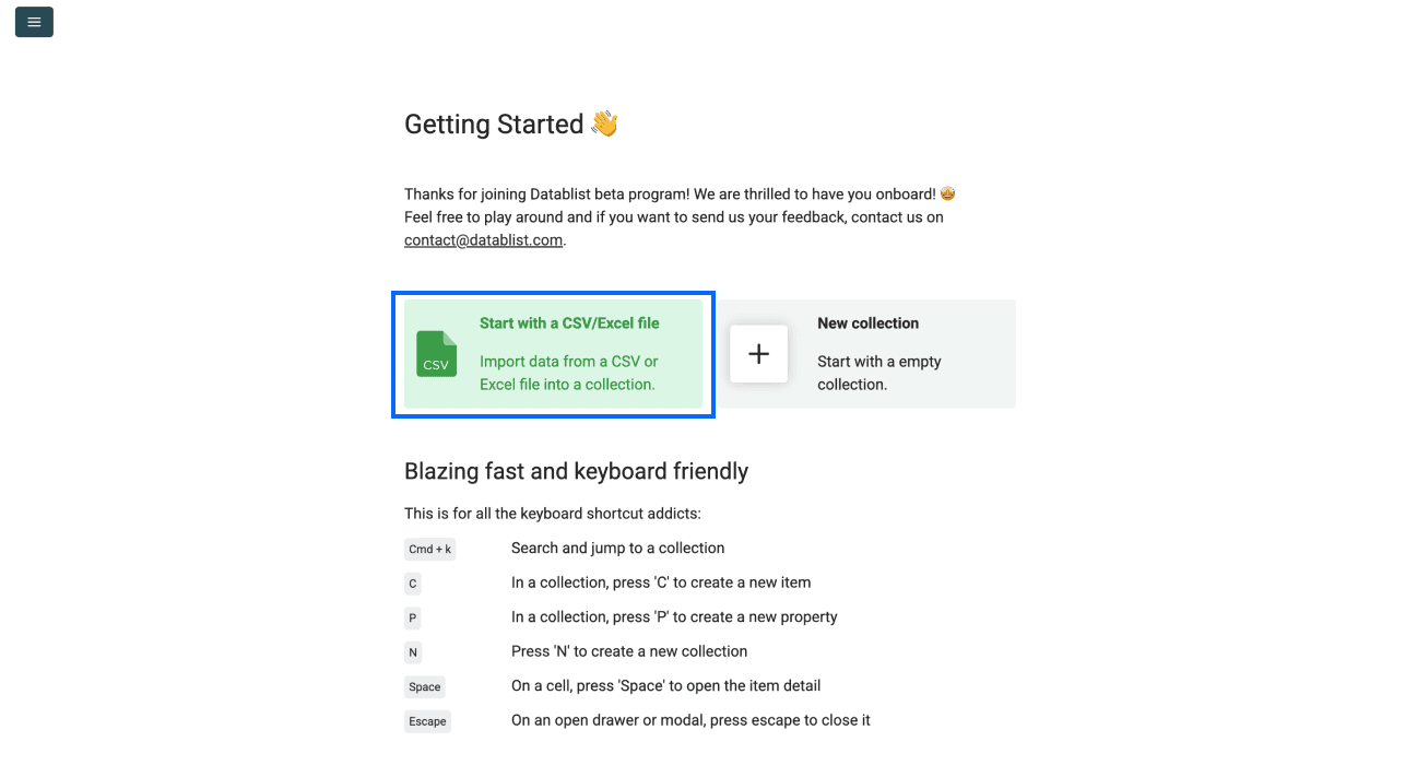 Three Ways To Deduplicate Spreadsheet Files - Datablist Start Page