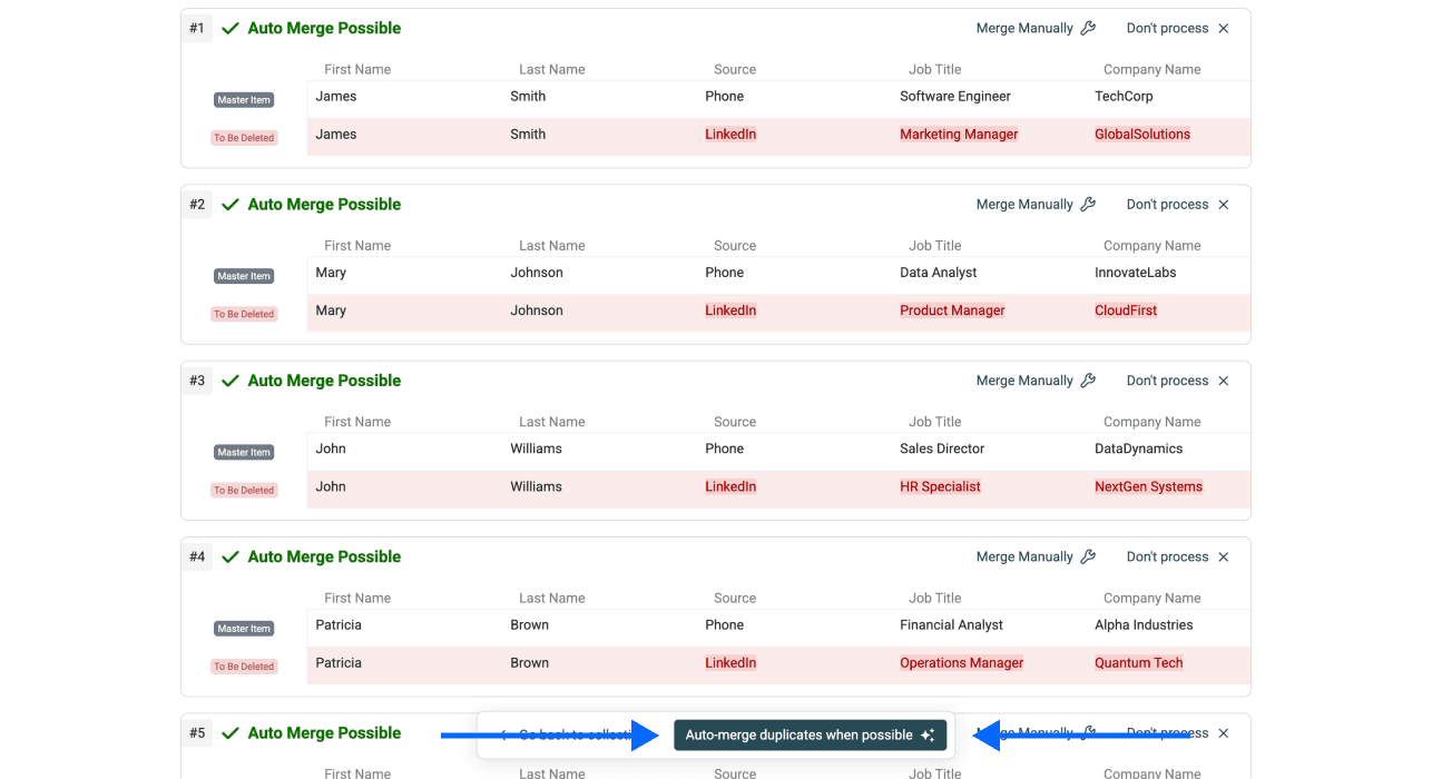Three Ways To Deduplicate Spreadsheet Files - Merging Preview