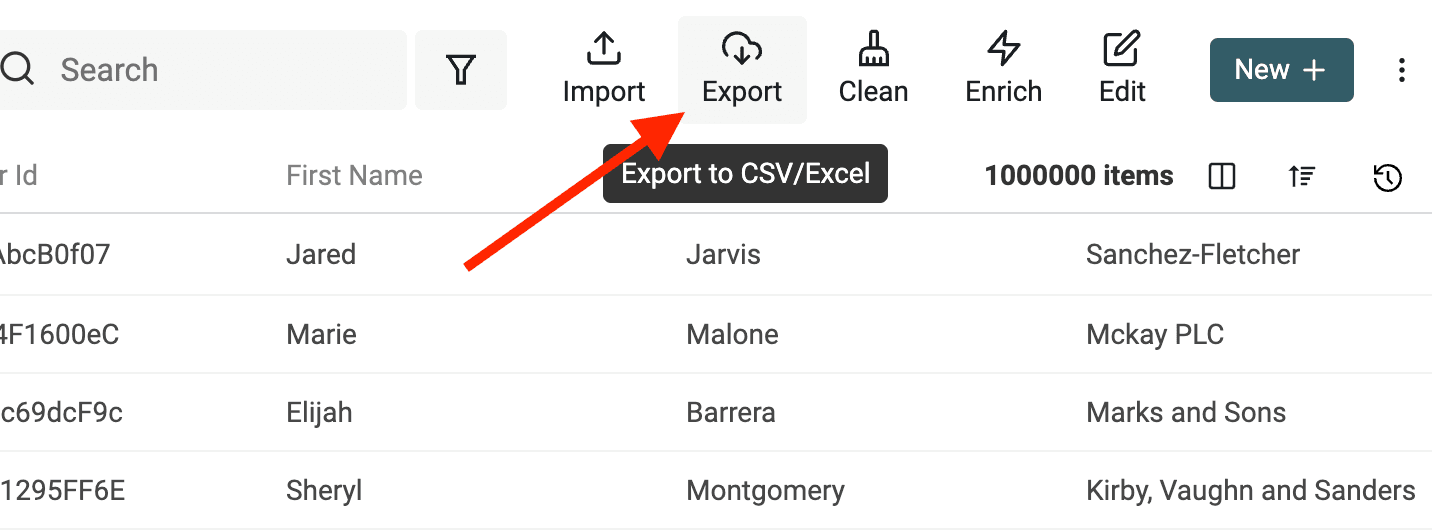Export your data