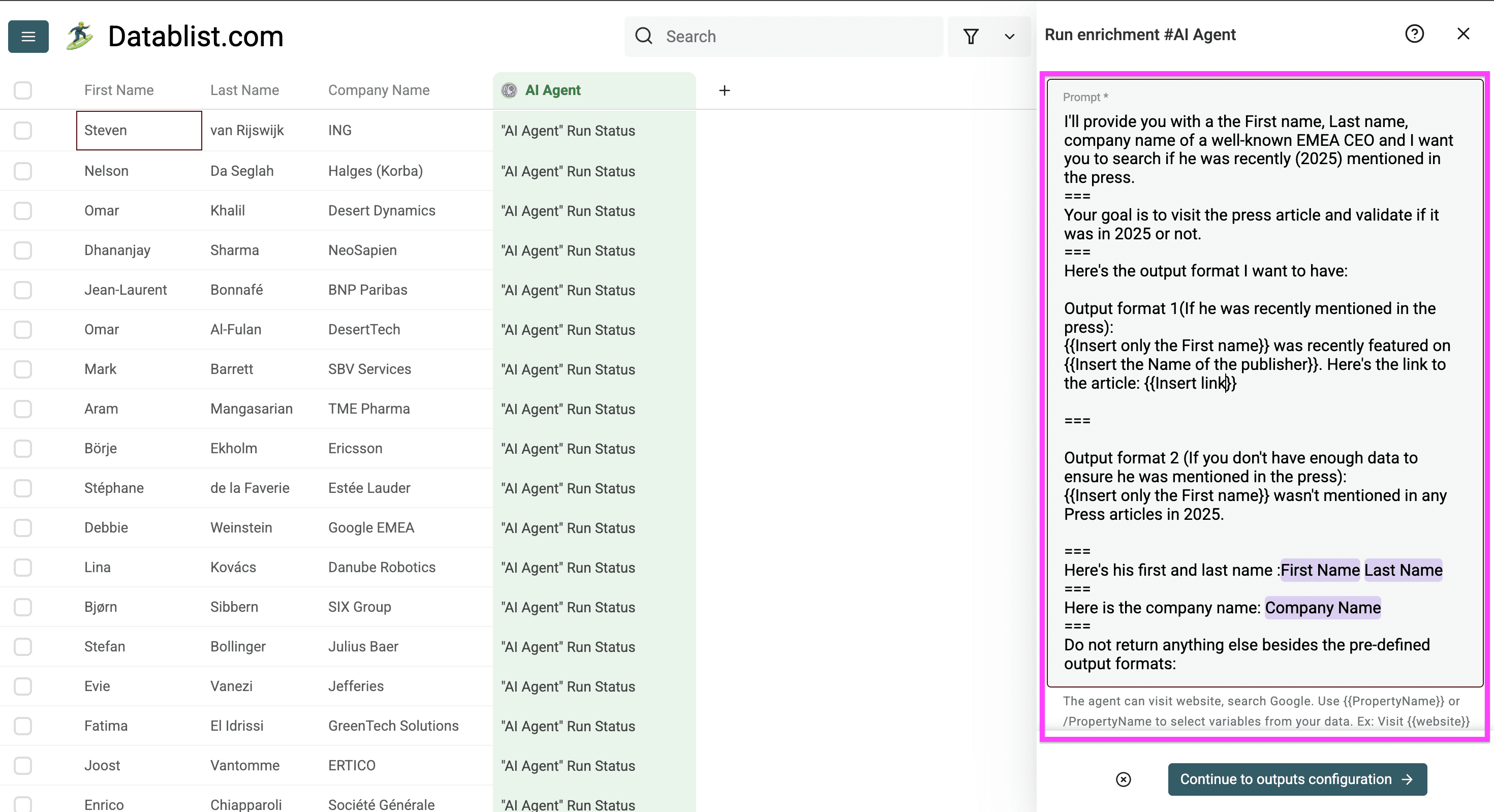 My prompt to automate repetitive searches