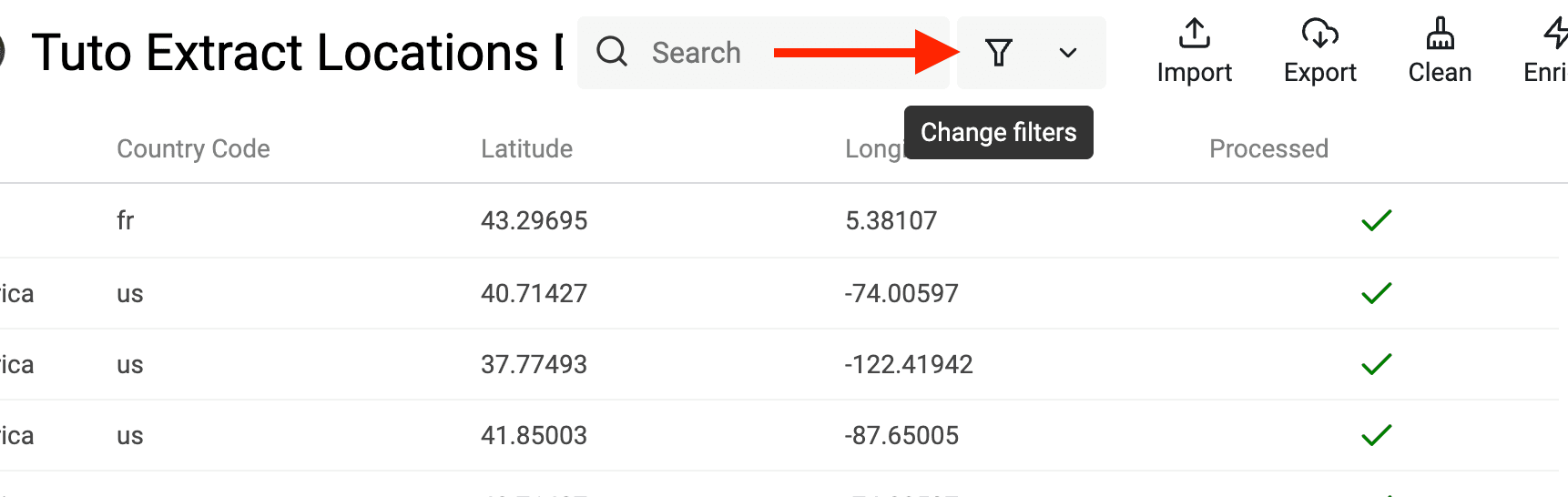 Add filter to your address list
