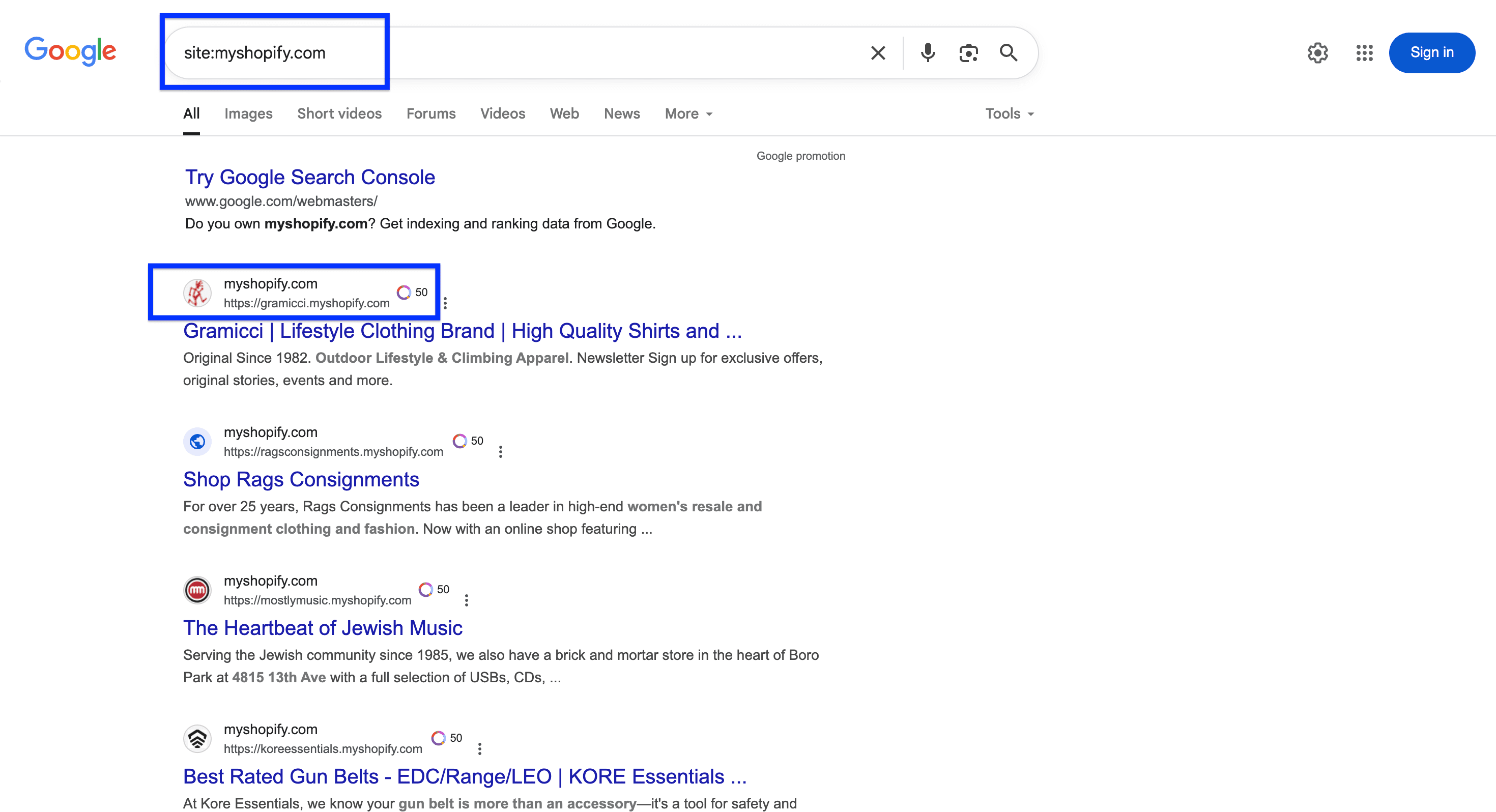 Using basic Google search operators