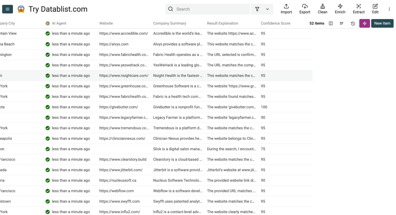 Three Methods Find Websites From Company Names - AI Agent Results