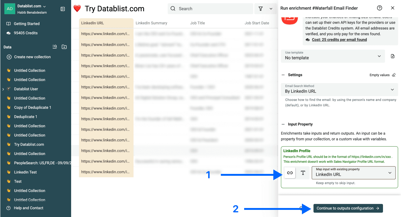 Inputs configuration