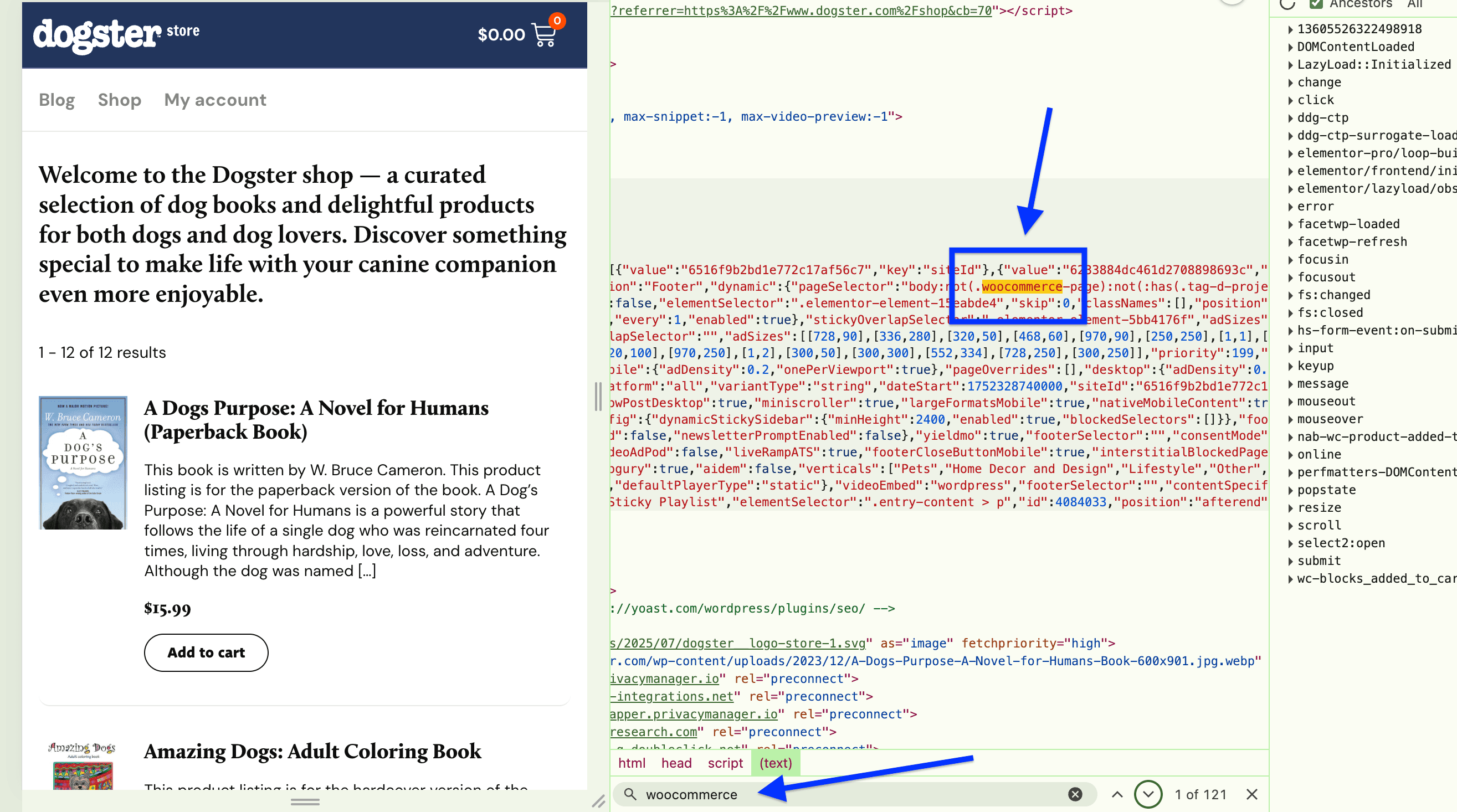 How I verified that Dogster uses WooCommerce