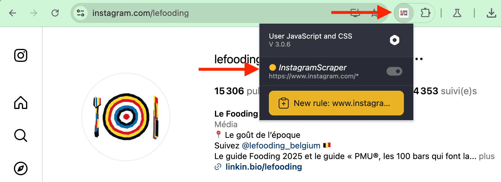 Acceso rápido con una extensión de Chrome