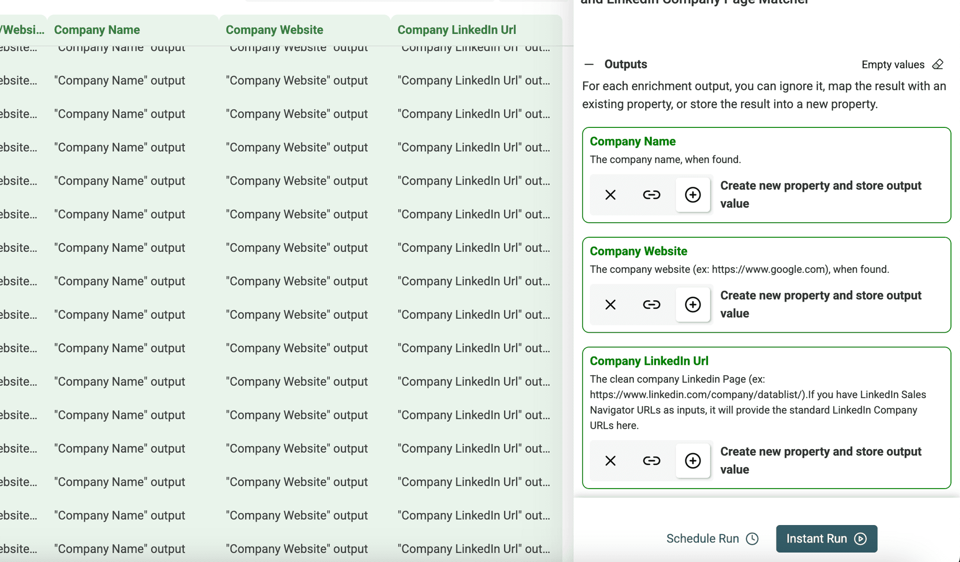 Matching the output properties