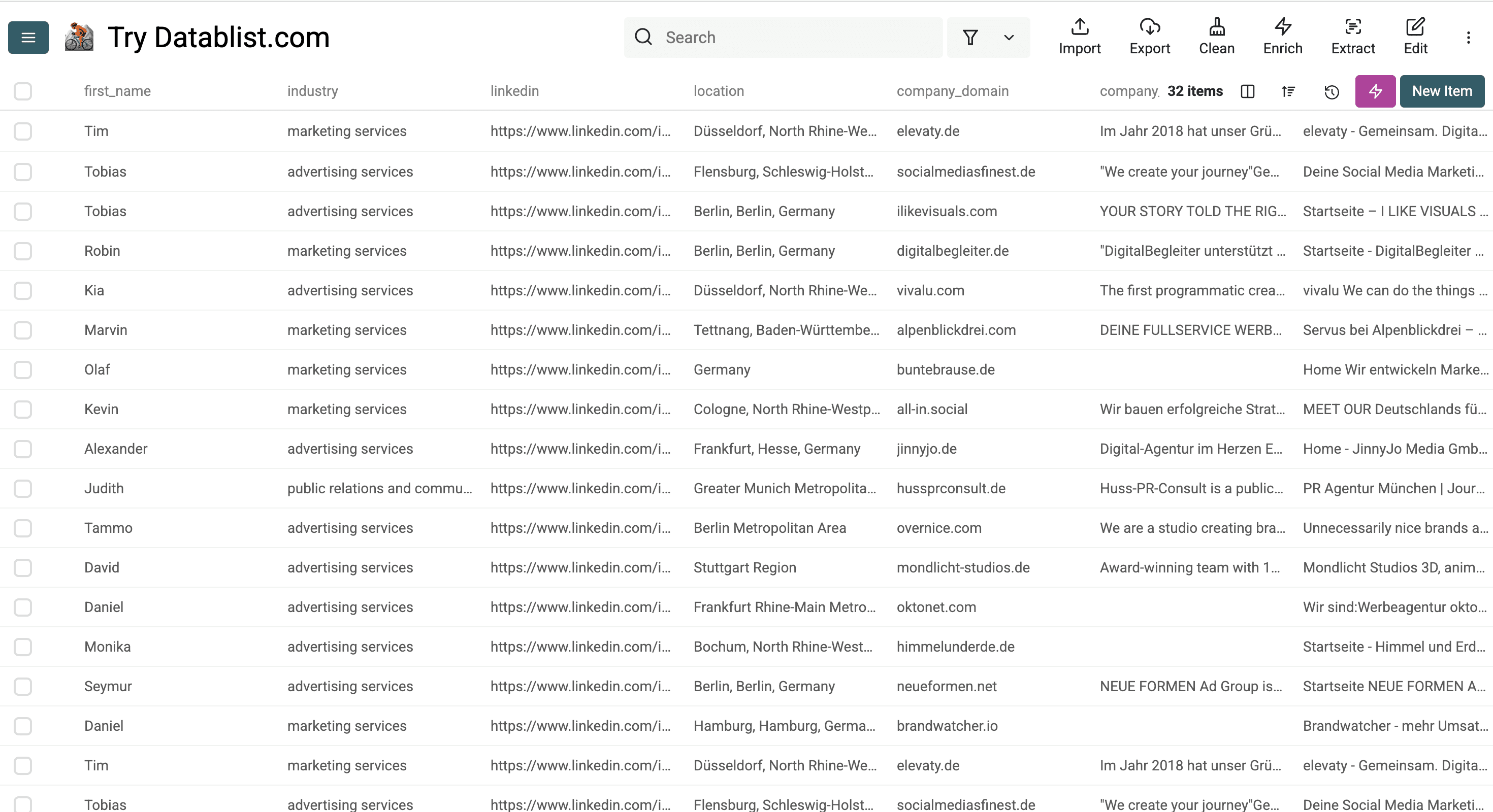 Prospects to send personalized cold emails to