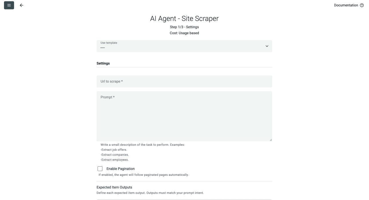 Datablist’s AI Agent - Site Scraper