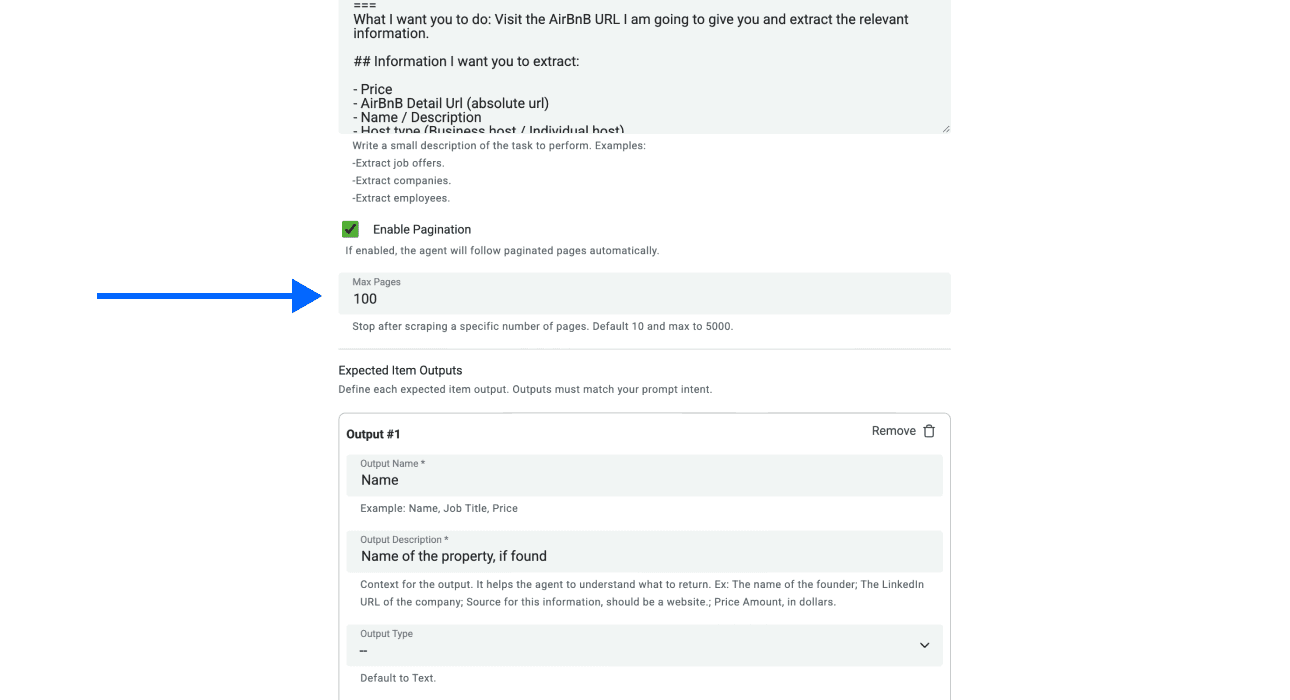 AirBnB Scraper, limit setting