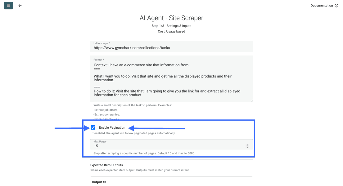 Scrape Any Website Without Code - Pagination Settings