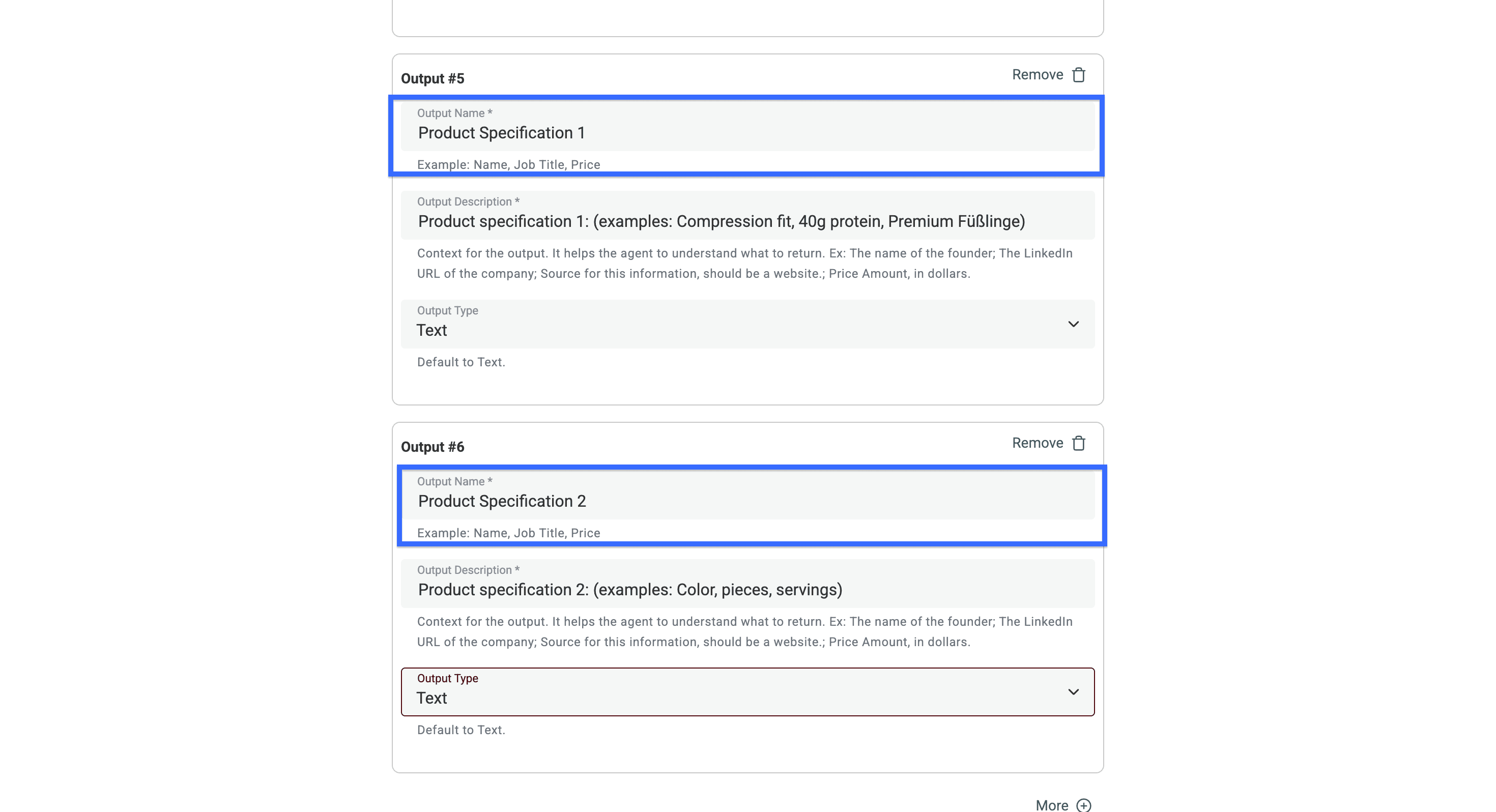 Creating one property for each specification is crucial for a clean data overview