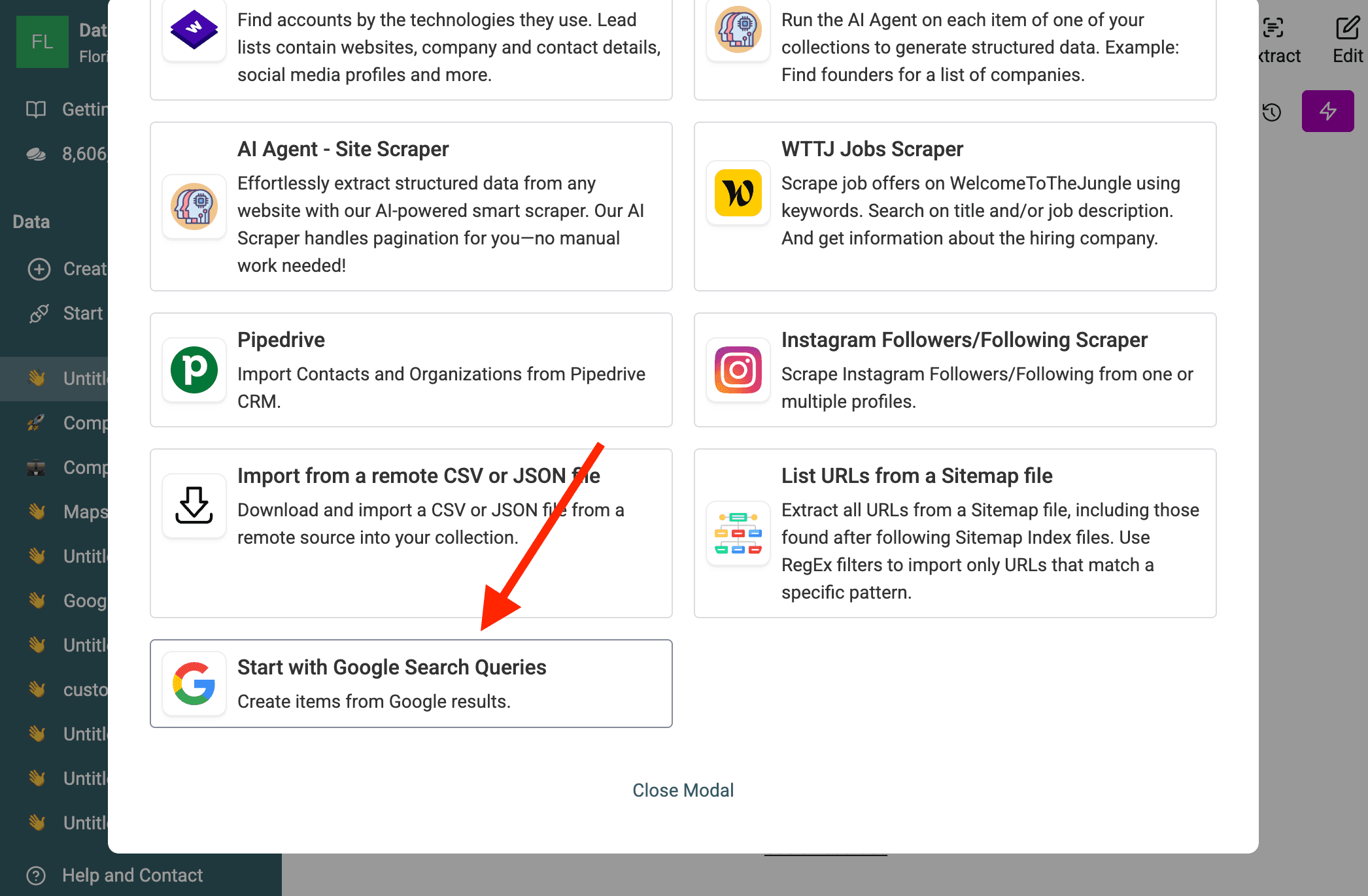 Pick Google Search Source