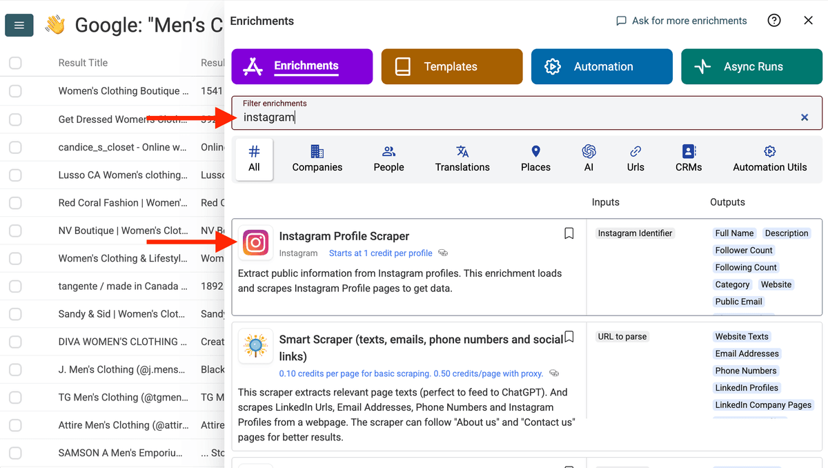 Select Instagram Scraper