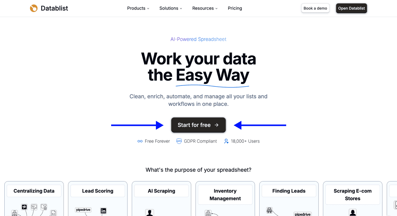 How To Scrape LinkedIn Profile Details - Datablist Homepage
