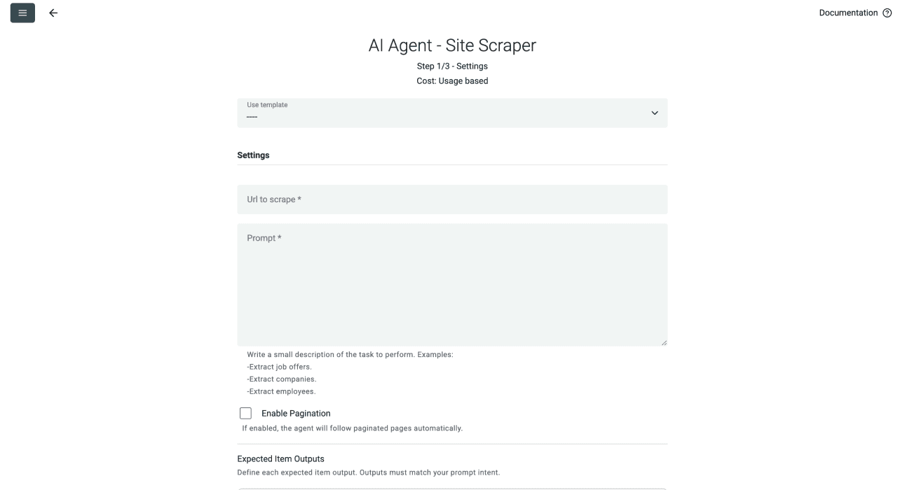 Datablist’s AI Agent - Site Scraper