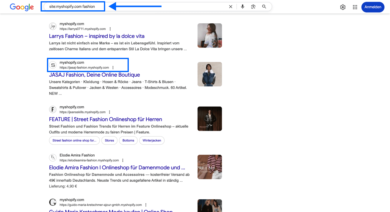 Google Search Operators method