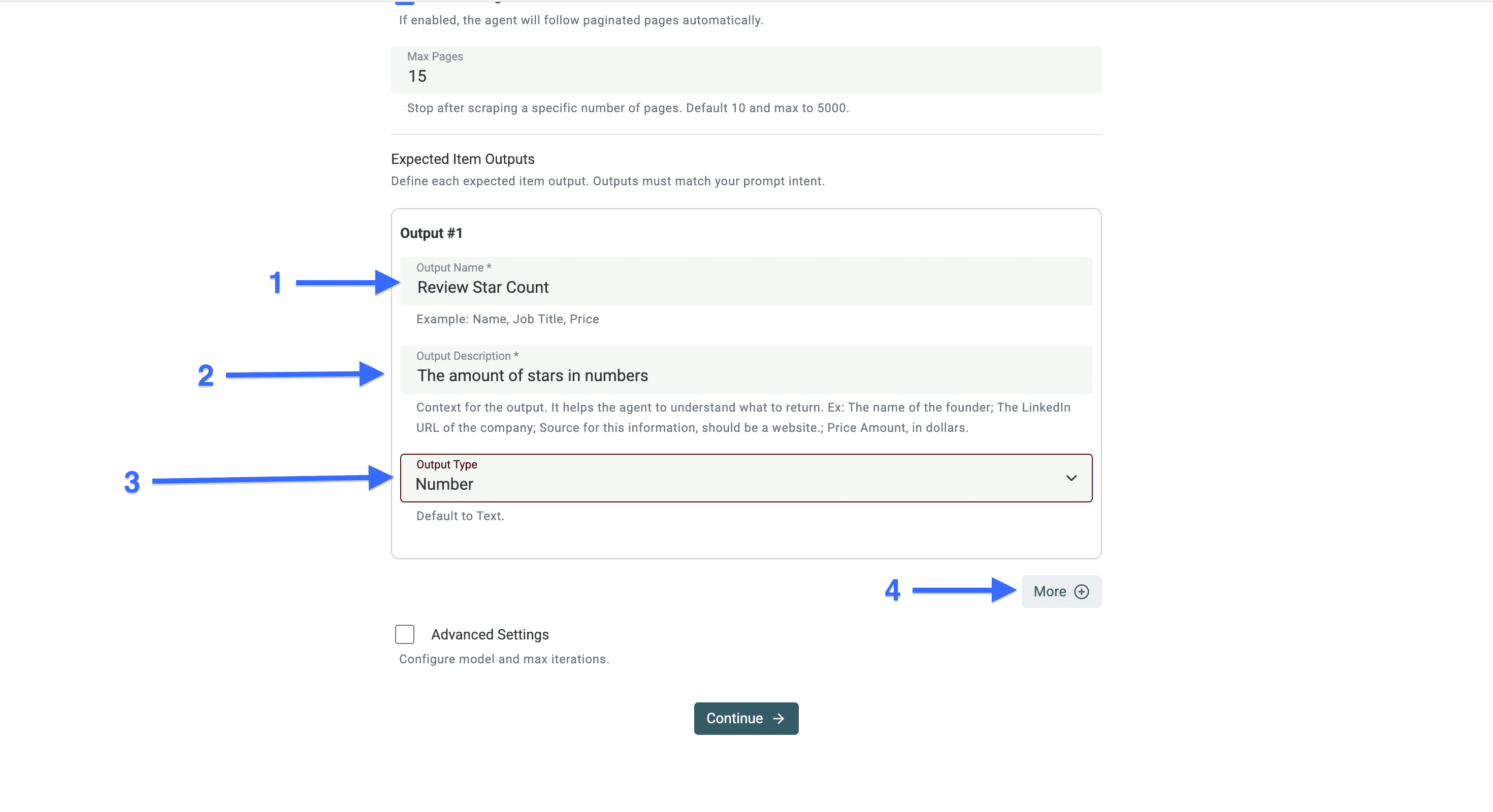 The only required field (not very helpful for competitor analysis)