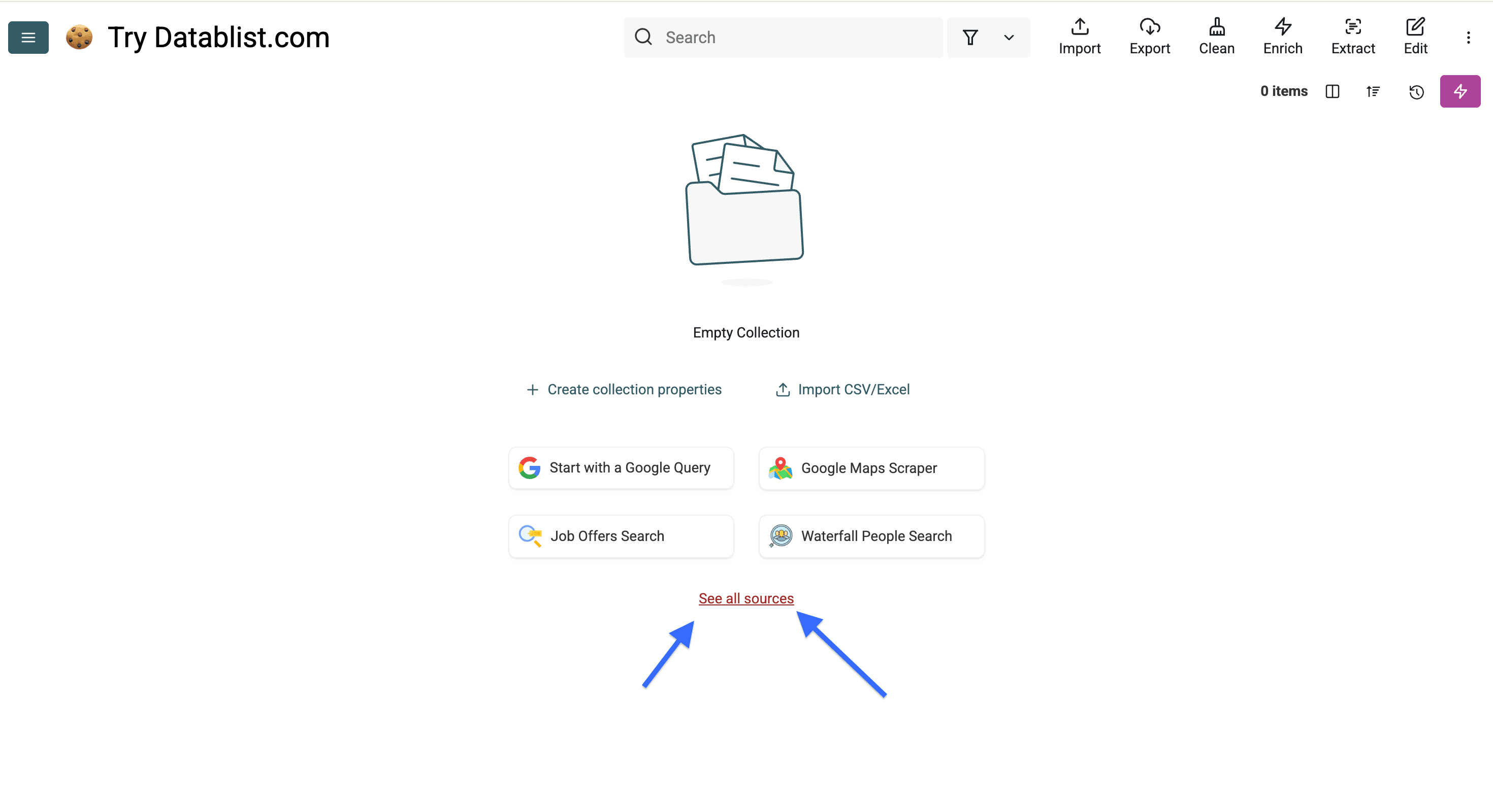 This is my empty collection (with a nice name)