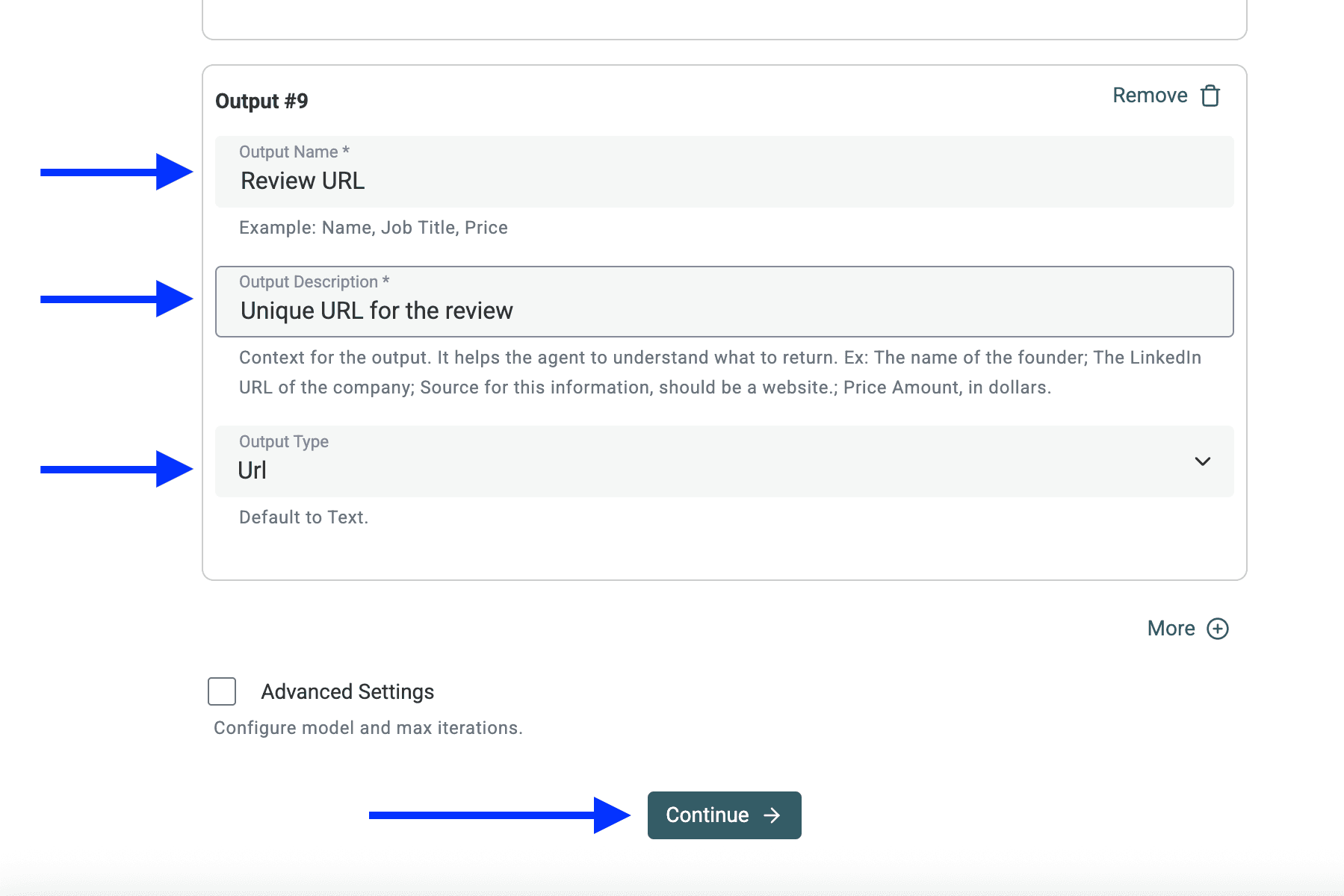 Unique URL of the review