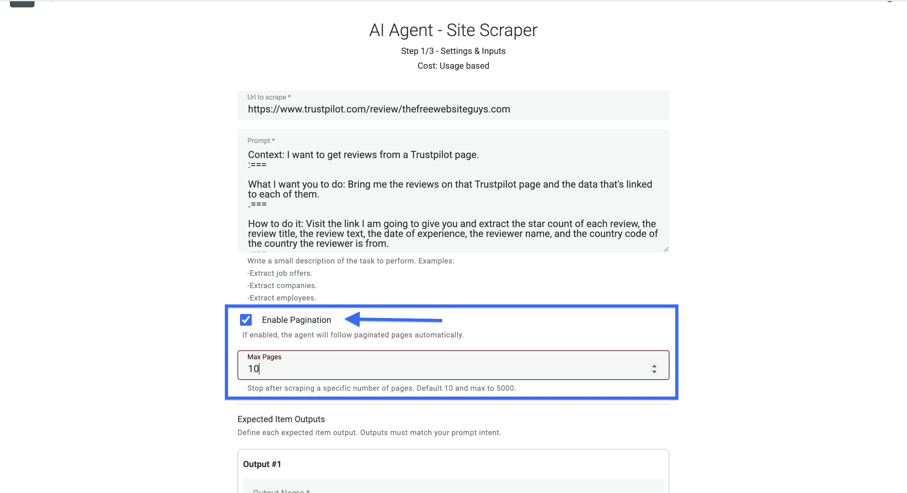 Pagination is crucial otherwise the AI agent can scrape less reviews
