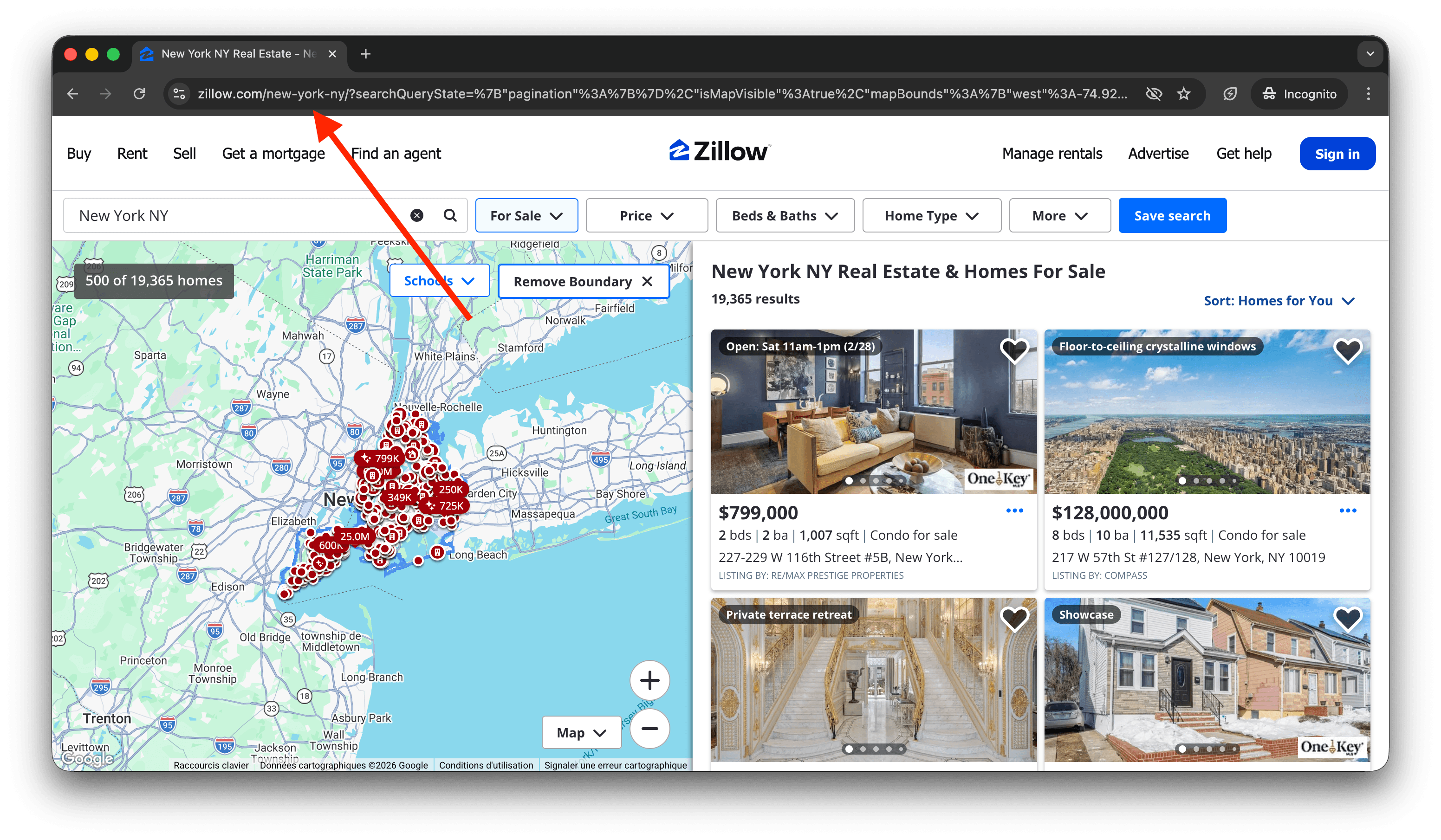 Zillow Properties Listing