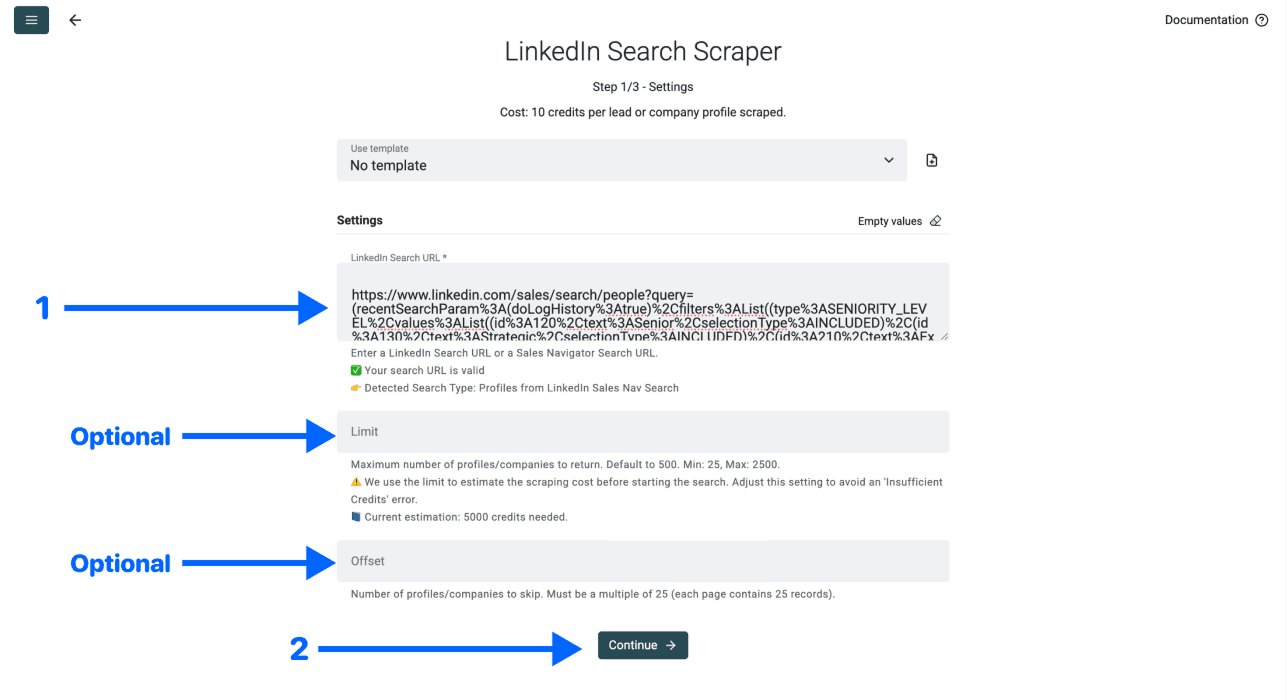 How To Scrape Sales Navigator Accounts - Scraper Configuration