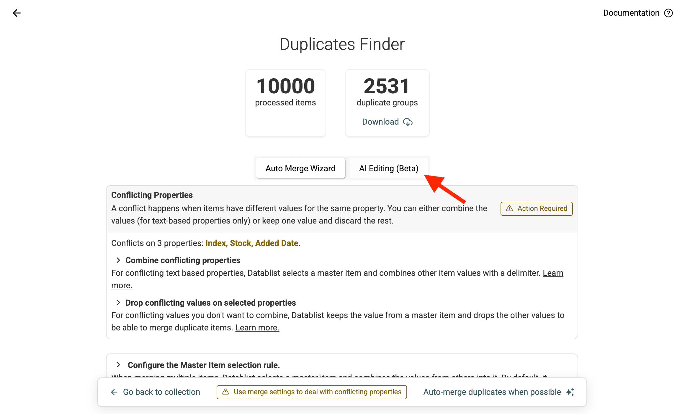 Select the AI Processing mode