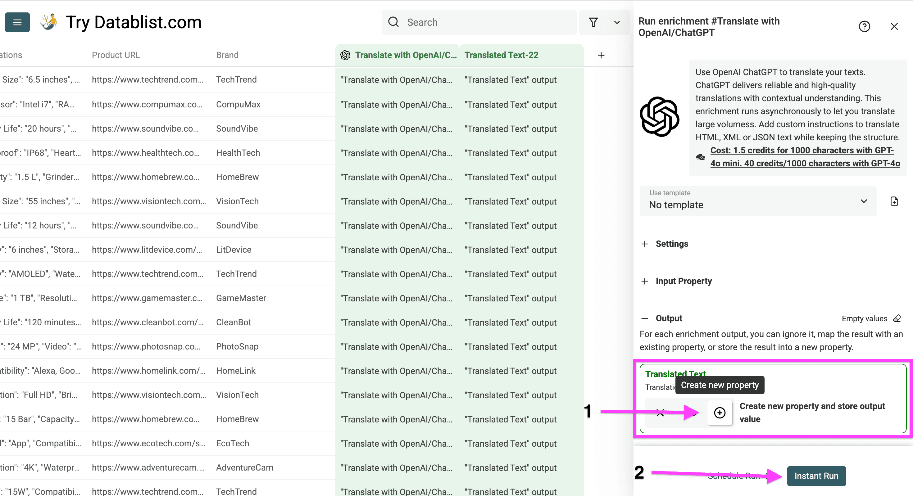 Creating a new column to store localized product names