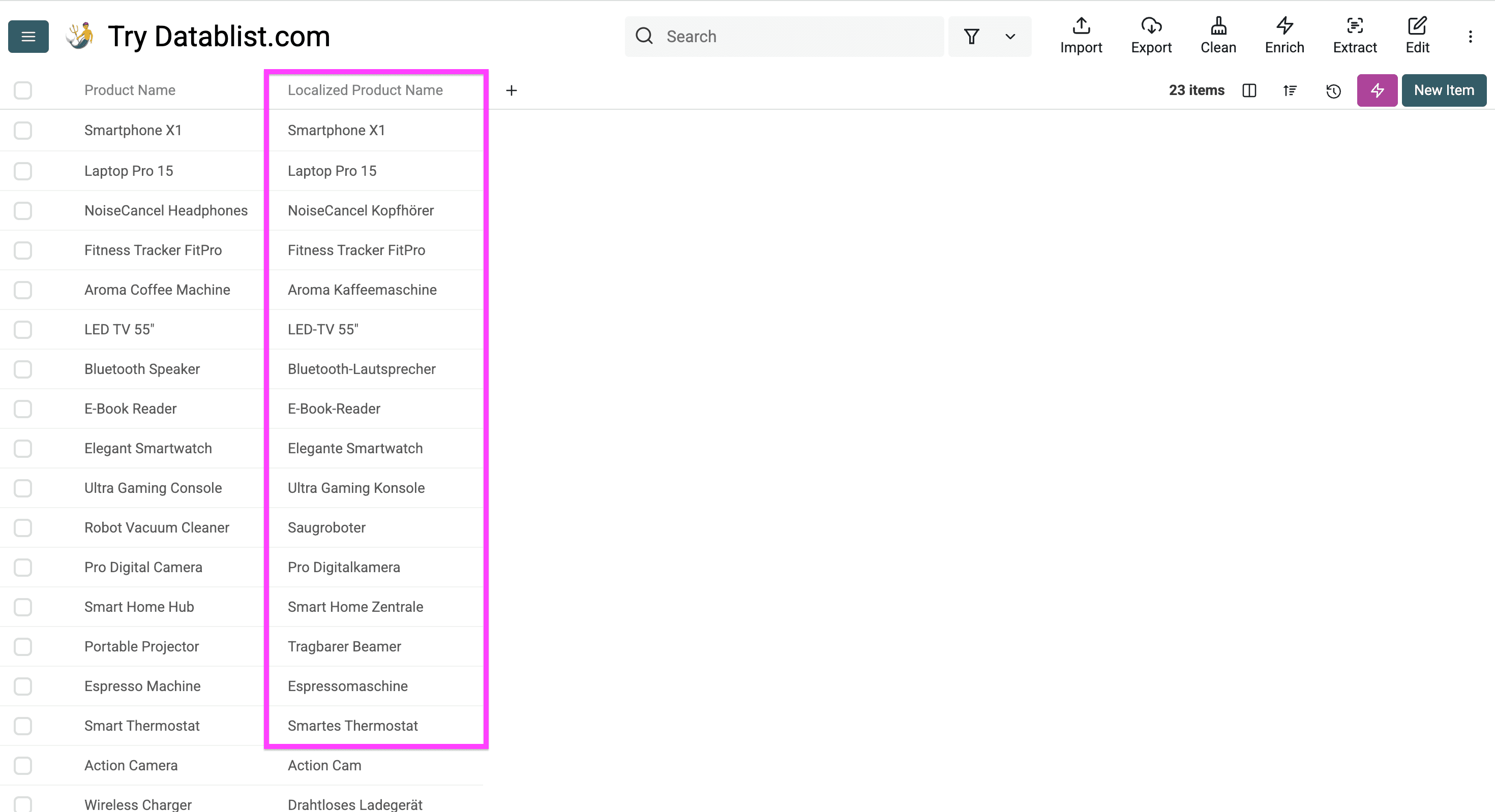 Localized product names