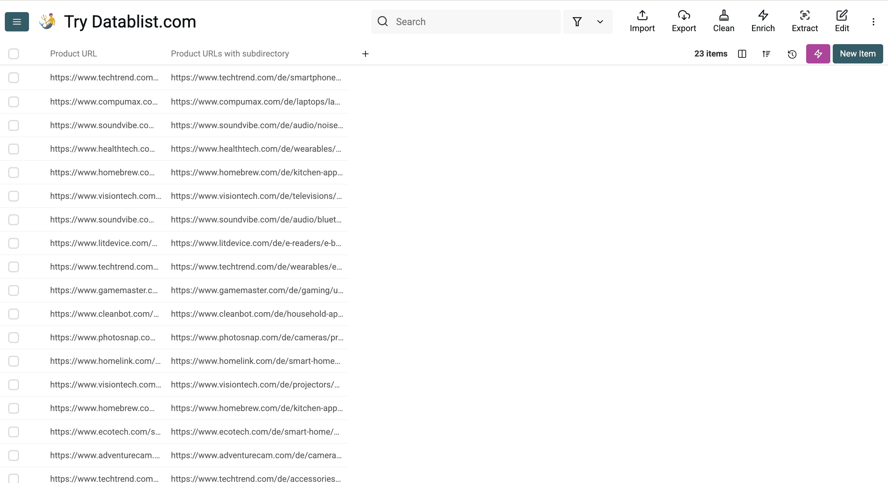 My product URLs with subdirectories