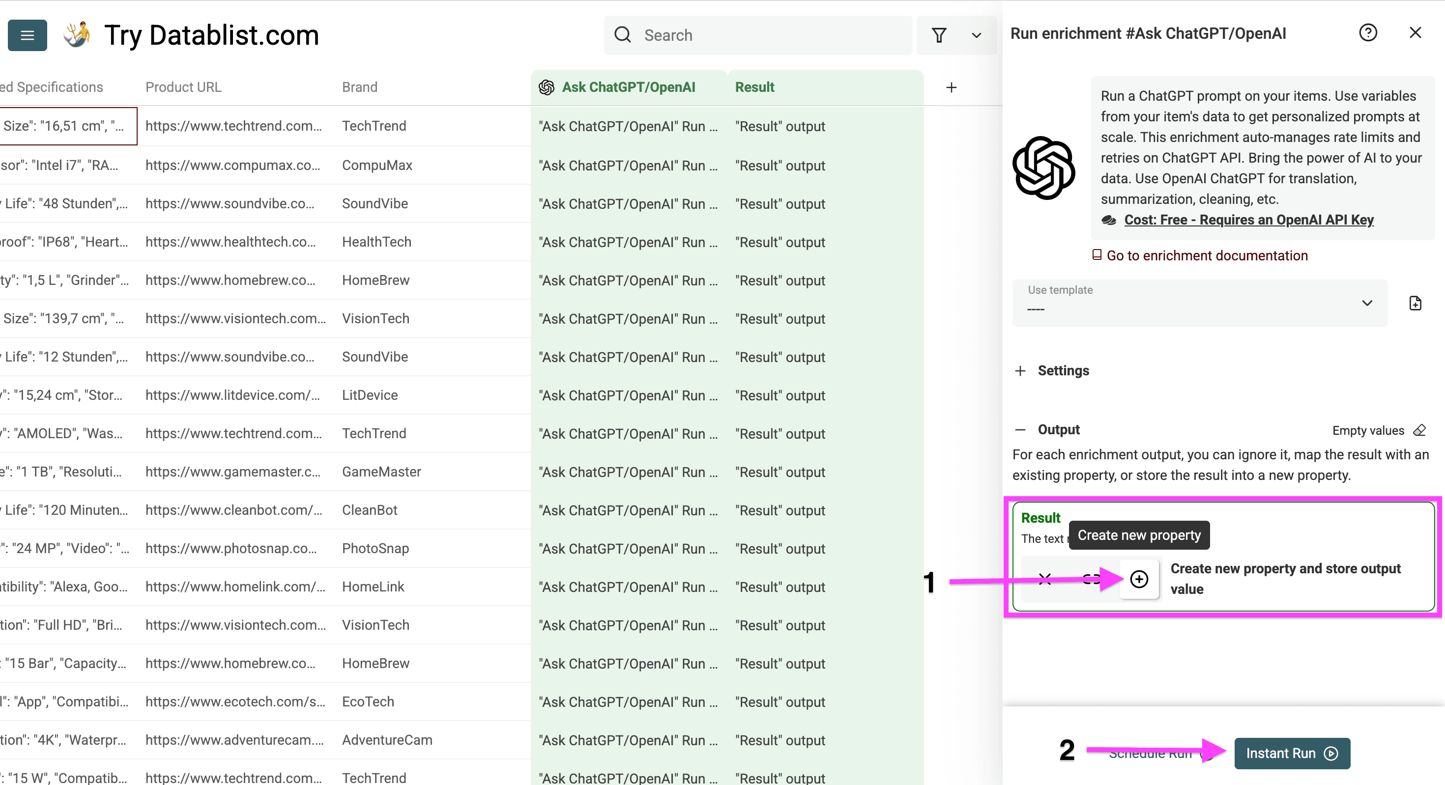Creating a new column for modified product URLs