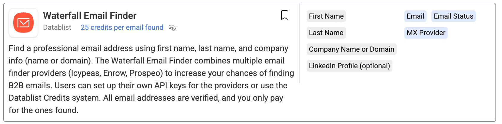 Waterfall Email Finder