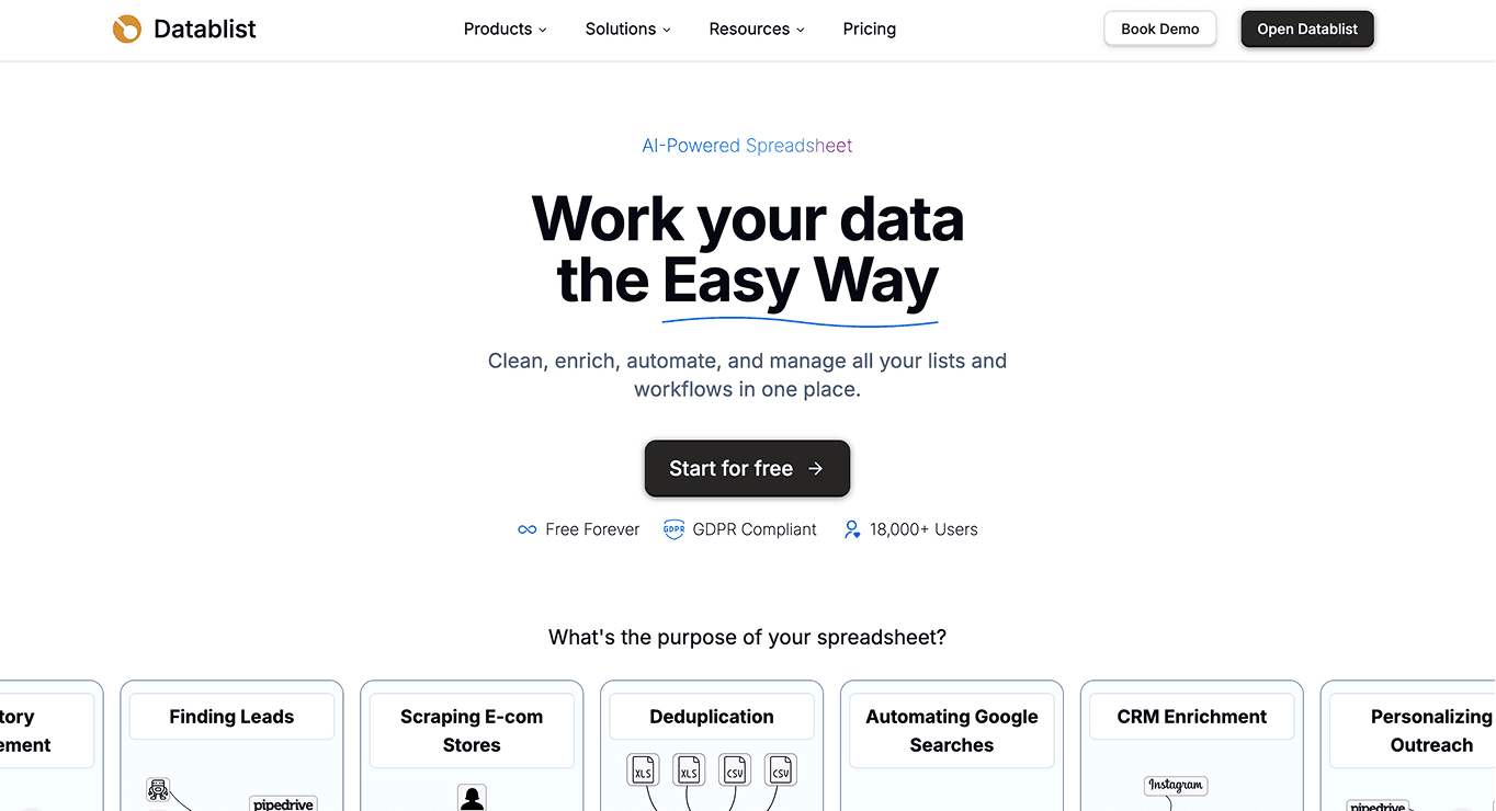 With Datablist you can get any data you need